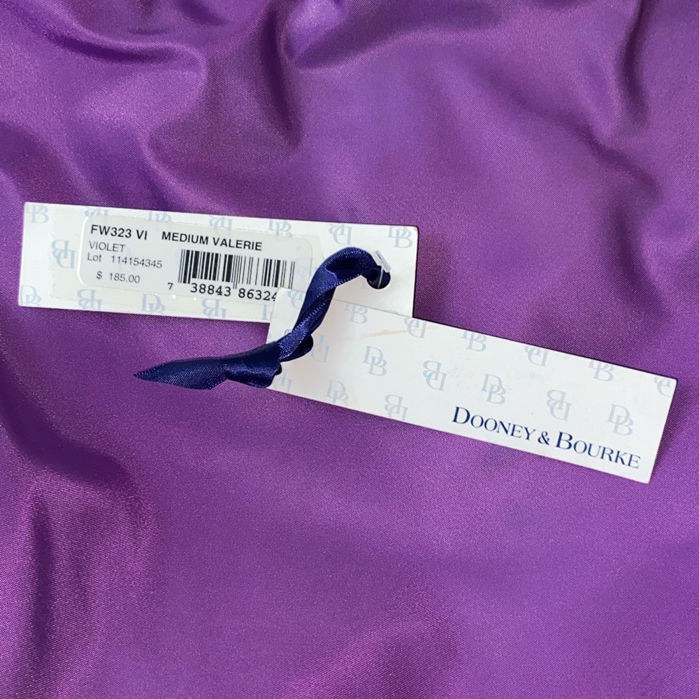 Dooney & Bourke Nylon Medium Purple Valerie Shoulder Bag - Picture 14 of 15